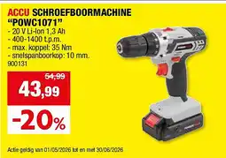 Hubo ACCU SCHROEFBOORMACHINE “POWC1071” aanbieding