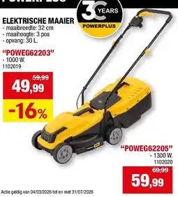 Hubo ELEKTRISCHE MAAIER “POWEG62203” aanbieding