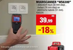 Hubo MUURSCANNER “WS6300” aanbieding