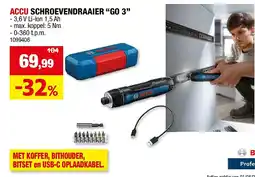 Hubo ACCU SCHROEVENDRAAIER “GO 3” aanbieding