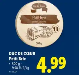 Lidl Petit Brie aanbieding