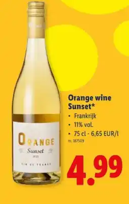 Lidl Orange wine Sunset aanbieding