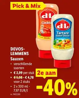 Lidl LEMMENS Sauzen aanbieding