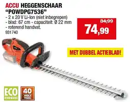 Hubo ACCU HEGGENSCHAAR “POWDPG7536” aanbieding