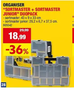 Hubo ORGANISER “SORTMASTER + SORTMASTER JUNIOR” DUOPACK aanbieding