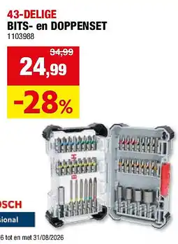 Hubo 43-DELIGE BITS- en DOPPENSET aanbieding
