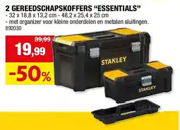 Hubo 2 GEREEDSCHAPSKOFFERS “ESSENTIALS” aanbieding