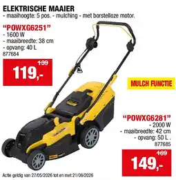 Hubo ELEKTRISCHE MAAIER “POWXG6251” aanbieding