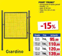 Hubo POORT “PROMO” aanbieding
