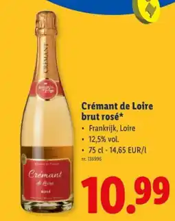 Lidl Crémant de Loire brut rosé aanbieding