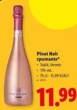 Lidl Pinot Noir spumante aanbieding