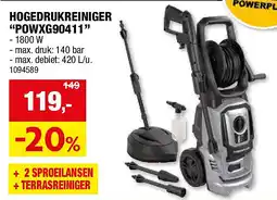 Hubo HOGEDRUKREINIGER “POWXG90411” aanbieding