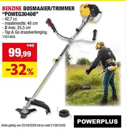 Hubo BENZINE BOSMAAIER/TRIMMER “POWEG30408” aanbieding