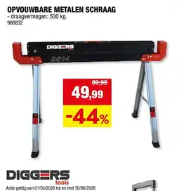Hubo OPVOUWBARE METALEN SCHRAAG aanbieding