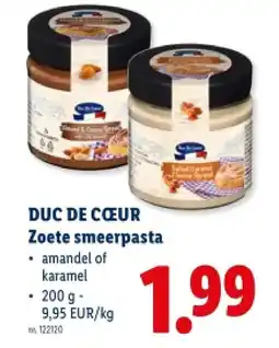 Lidl Zoete smeerpasta aanbieding