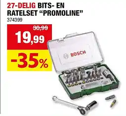 Hubo 27-DELIG BITS- EN RATELSET “PROMOLINE” aanbieding