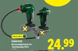 Lidl Accucompressor en -luchtpomp 20 V aanbieding
