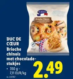Lidl Brioche chinois met chocoladestukjes aanbieding