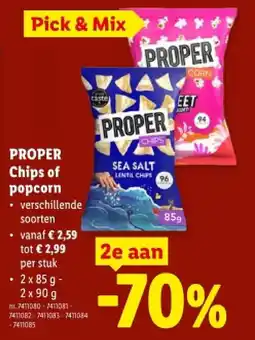 Lidl Chips of popcorn aanbieding