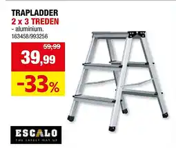 Hubo TRAPLADDER 2 x 3 TREDEN aanbieding
