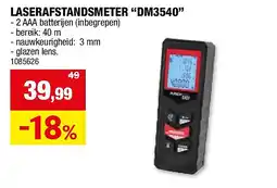 Hubo LASERAFSTANDSMETER “DM3540” aanbieding