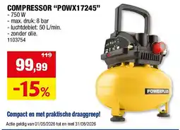 Hubo COMPRESSOR “POWX17245” aanbieding