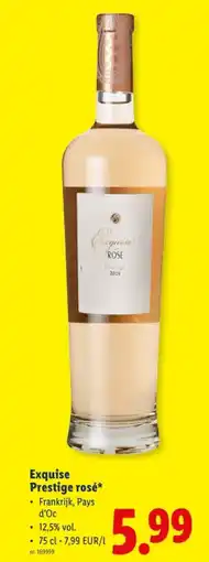 Lidl Exquise Prestige rosé aanbieding