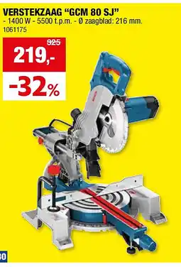 Hubo VERSTEKZAAG “GCM 80 SJ” aanbieding