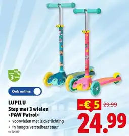 Lidl Step met 3 wielen PAW Patrol aanbieding