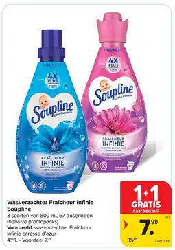 Carrefour Wasverzachter Fraîcheur Infi nie Soupline aanbieding