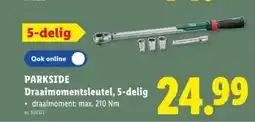 Lidl Draaimomentsleutel, 5-delig aanbieding