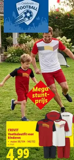 Lidl Voetbaloutfit voor kinderen aanbieding