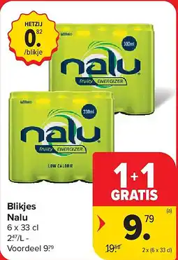 Carrefour Blikjes Nalu aanbieding