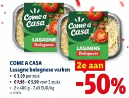 Lidl Lasagne bolognese varken aanbieding