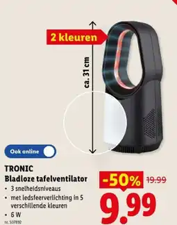 Lidl Bladloze tafelventilator aanbieding