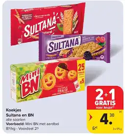 Carrefour Koekjes Sultana en BN aanbieding