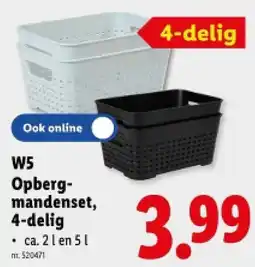 Lidl Opberg- mandenset, 4-delig aanbieding