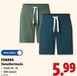 Lidl Sweatbermuda aanbieding