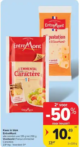 Carrefour Kaas in blok EntreMont aanbieding