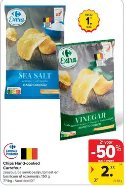 Carrefour Chips Hand-cooked Carrefour aanbieding
