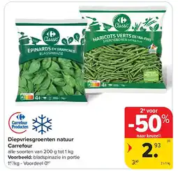 Carrefour Diepvriesgroenten natuur Carrefour aanbieding