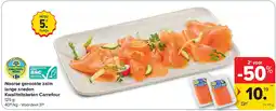 Carrefour Noorse gerookte zalm lange sneden Kwaliteitsketen Carrefour aanbieding