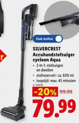 Lidl Accuhandstofzuiger cycloon Aqua aanbieding