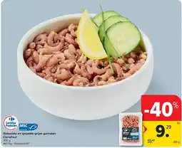 Carrefour Gekookte en gepelde grijze garnalen Carrefour aanbieding