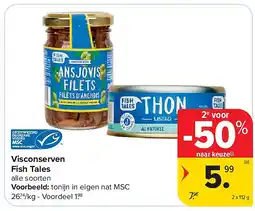 Carrefour Visconserven Fish Tales aanbieding