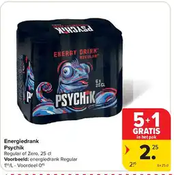Carrefour Energiedrank Psychik aanbieding