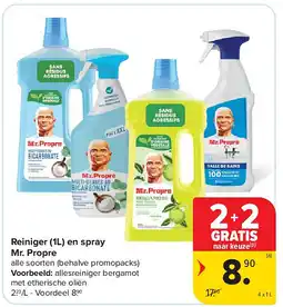 Carrefour Reiniger (1L) en spray Mr. Propre aanbieding