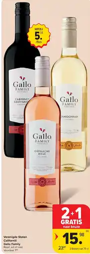Carrefour Verenigde Staten Californië Gallo Family aanbieding