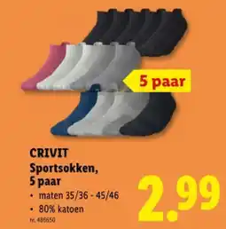 Lidl Sportsokken, 5 paar aanbieding