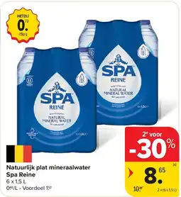 Carrefour Natuurlijk plat mineraalwater Spa Reine aanbieding